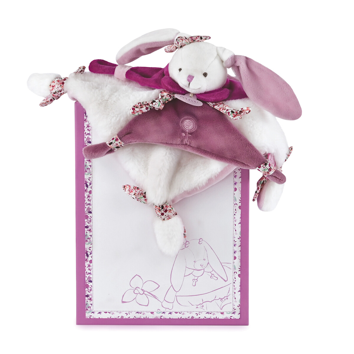 Cerise le lapin doudou 27cm - dc2703 rose rose, DOUDOU ET COMPAGNIE
