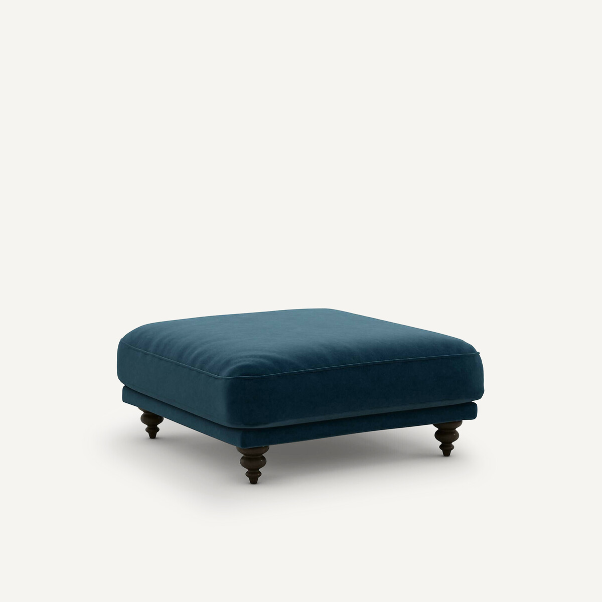 Repose-pieds velours, Lazare bleu paon, AM.PM