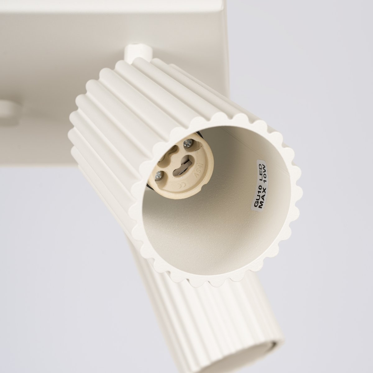 Plafonnier Aluminium Beige GU10 4 Karbon beige, EDEN