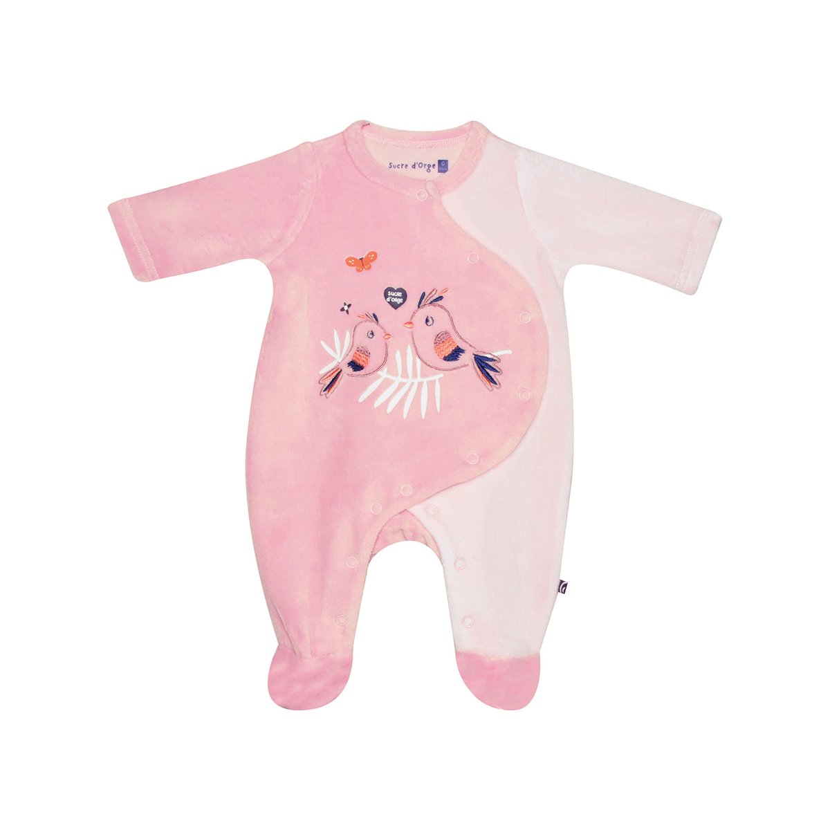 Set naissance gianna maille ouverture devant naissance rose, SUCRE D'ORGE