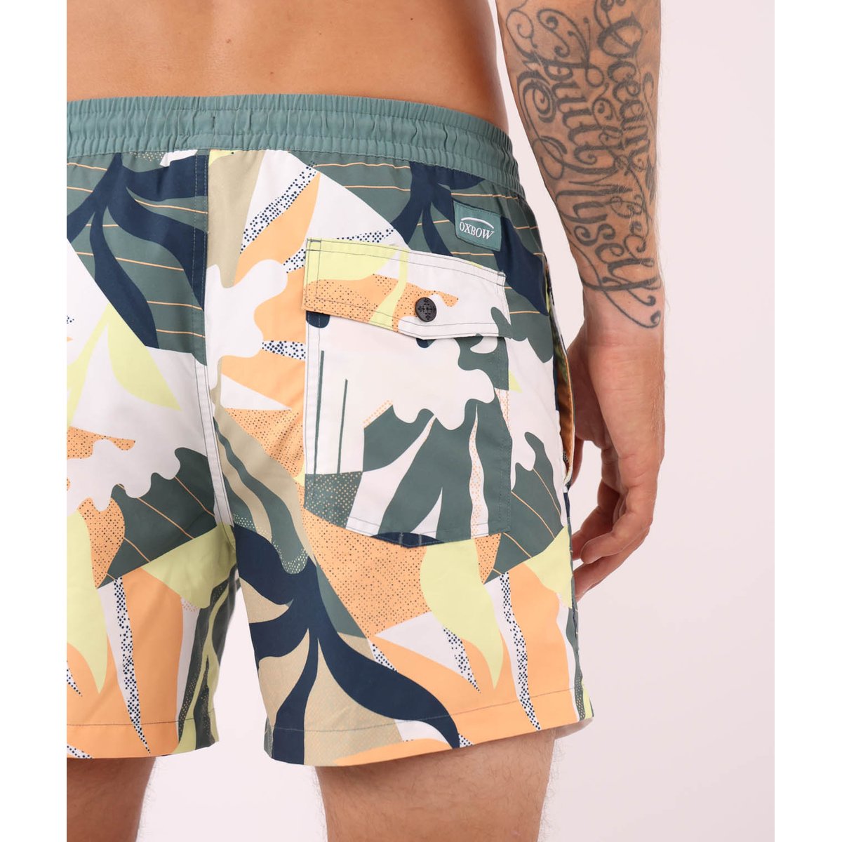 Beach short rayure verticale WIPEOUT jungle, OXBOW