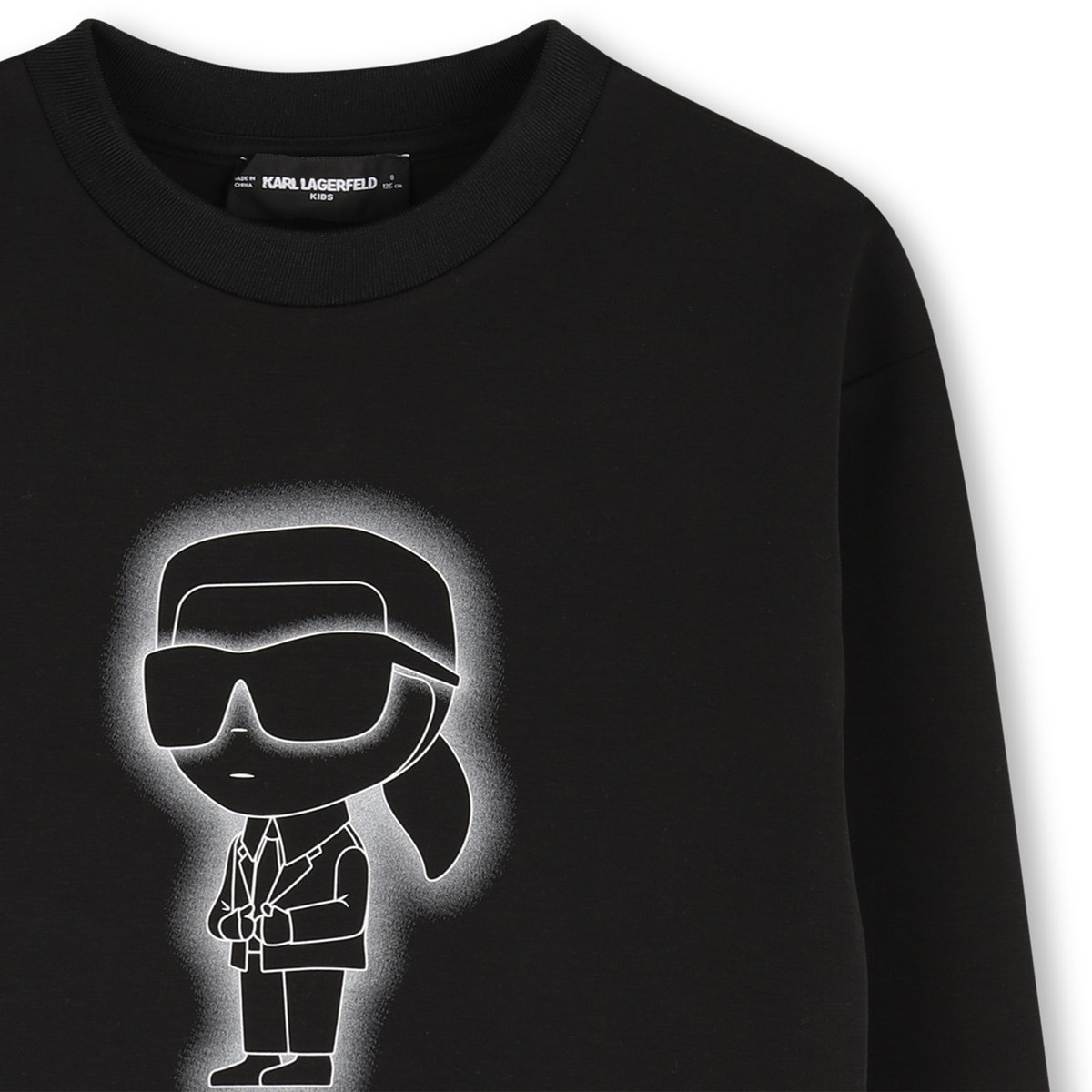 Sweat en double maillot black, KARL LAGERFELD KIDS