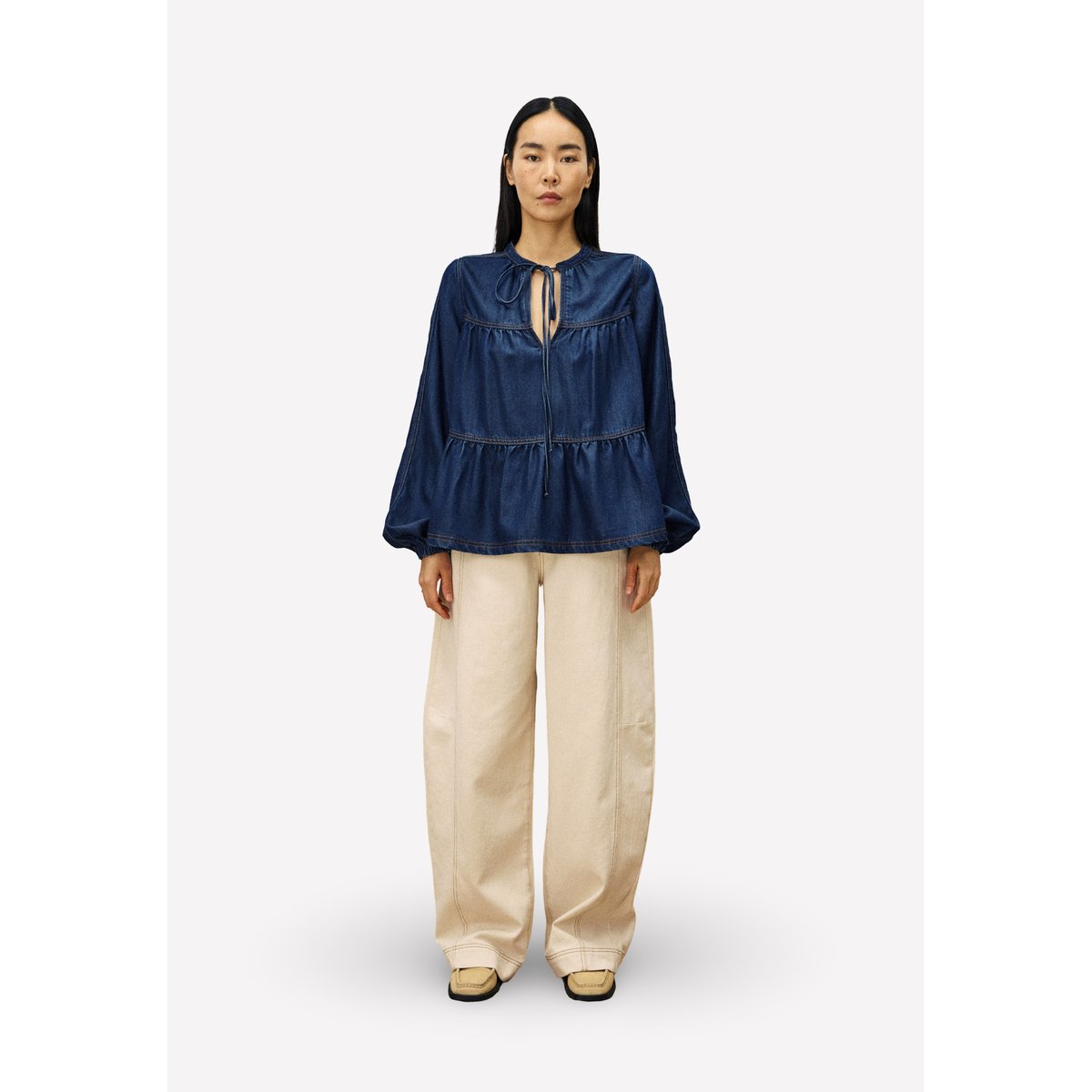 Blouse CIXOUS bleu jean, FRNCH