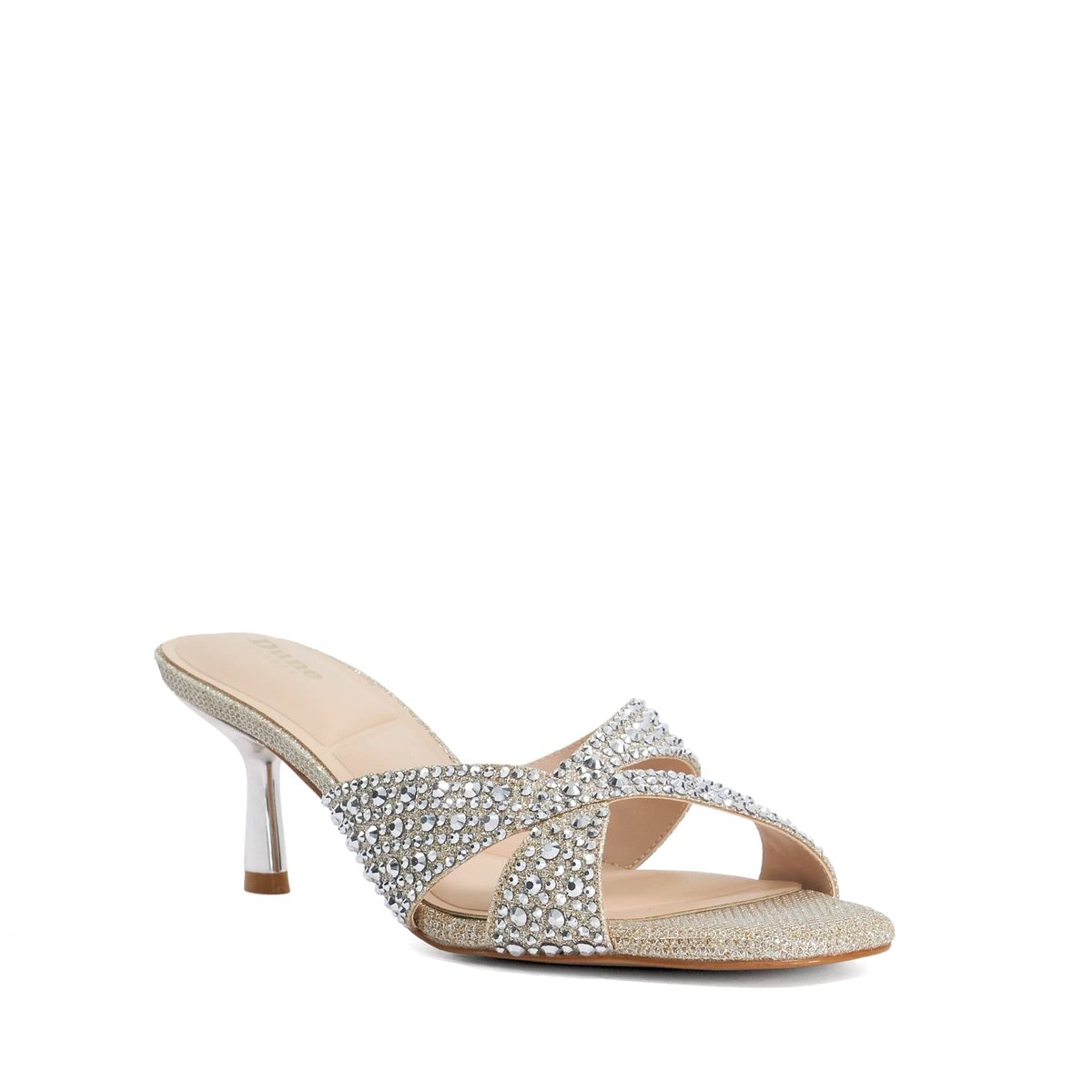Mules à talons ajourés - MONETTE gold-fabric synthetic, DUNE LONDON