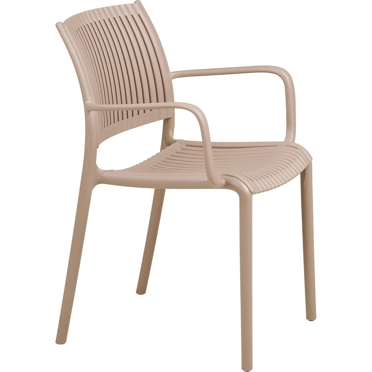 Chaise de jardin avec accoudoirs MANZANO taupe, RECOLLECTION