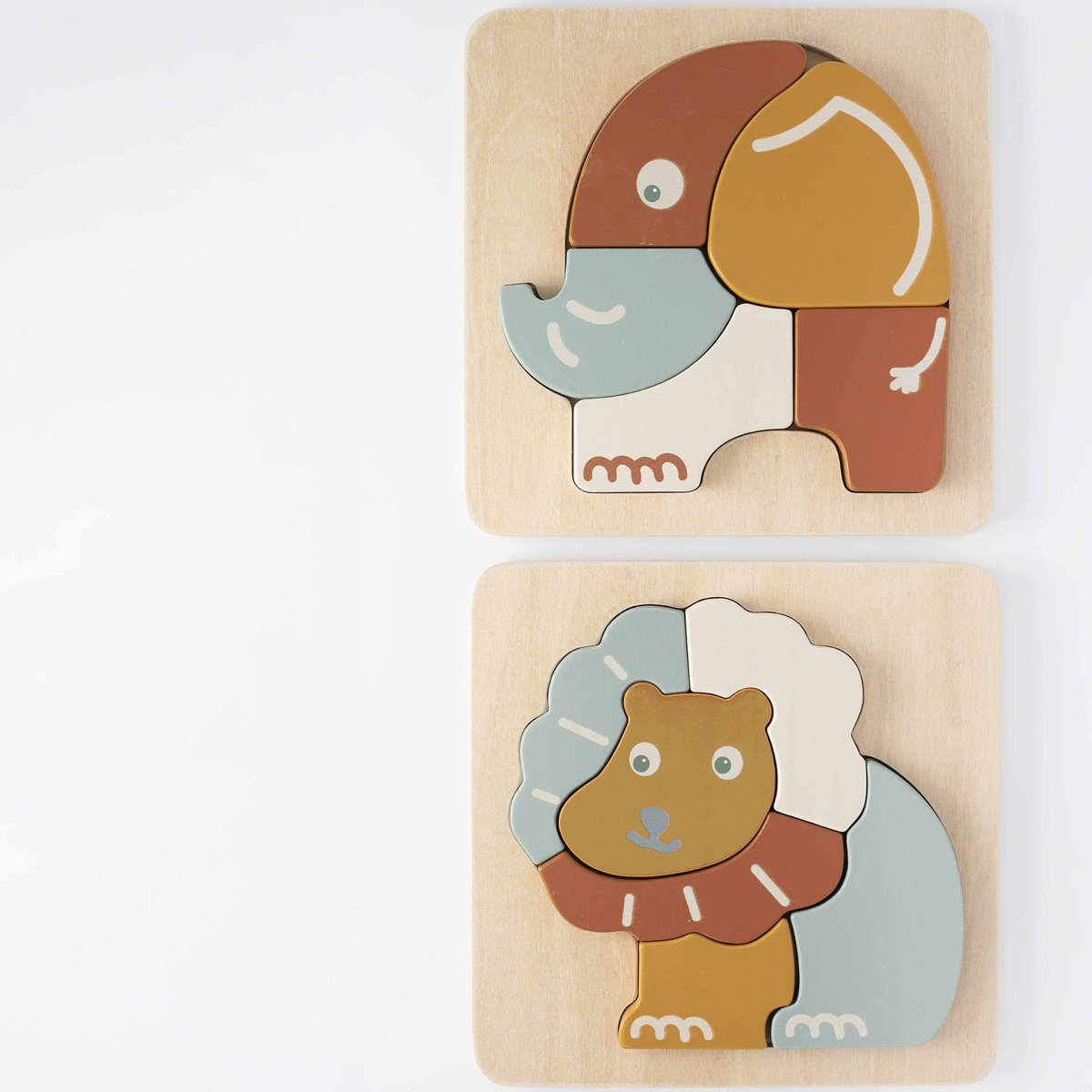 Lot de 2 puzzles en bois multicolor, TROIS KILOS SEPT