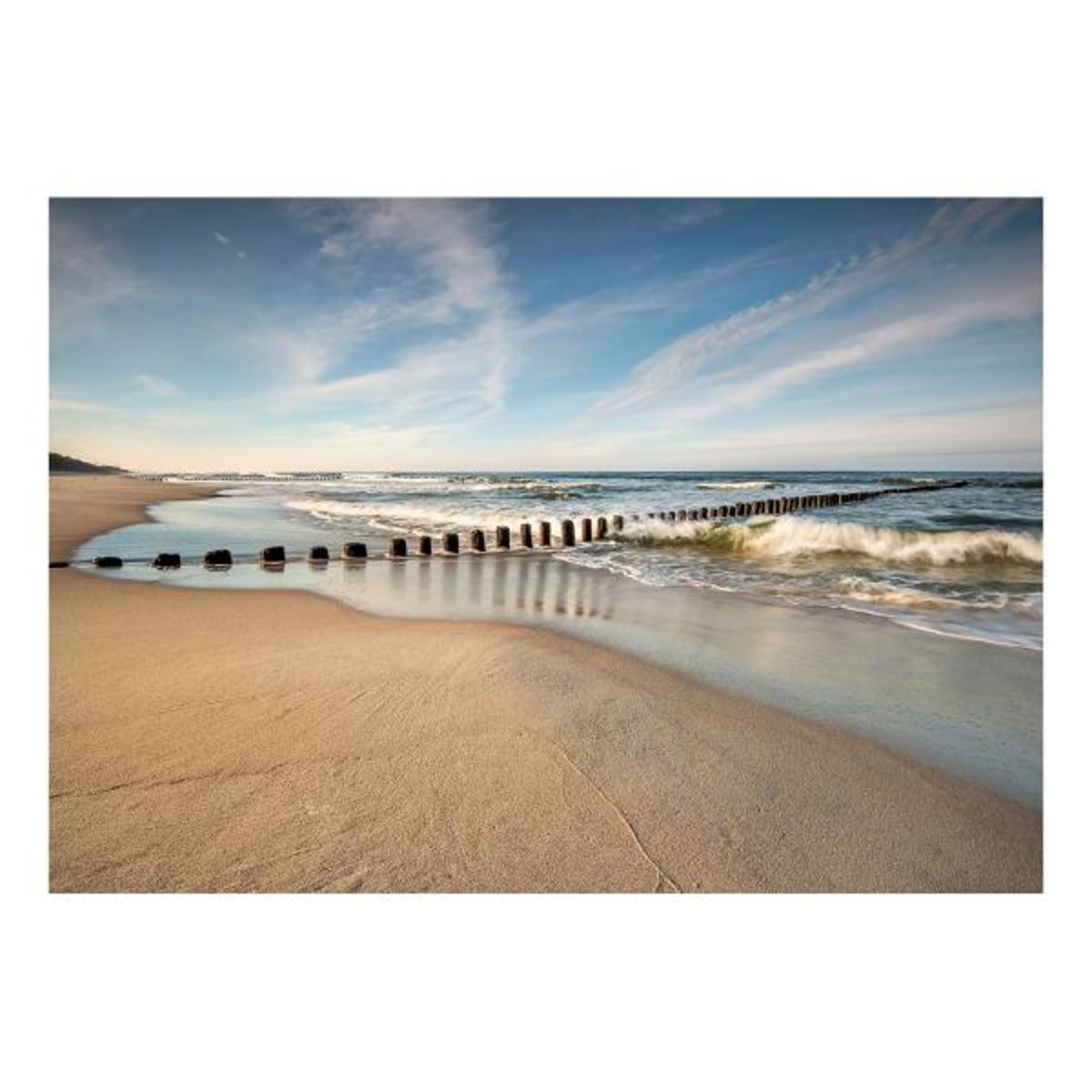 Papier peint intissé panoramique Paysage Sea Breeze blanc, EDEN