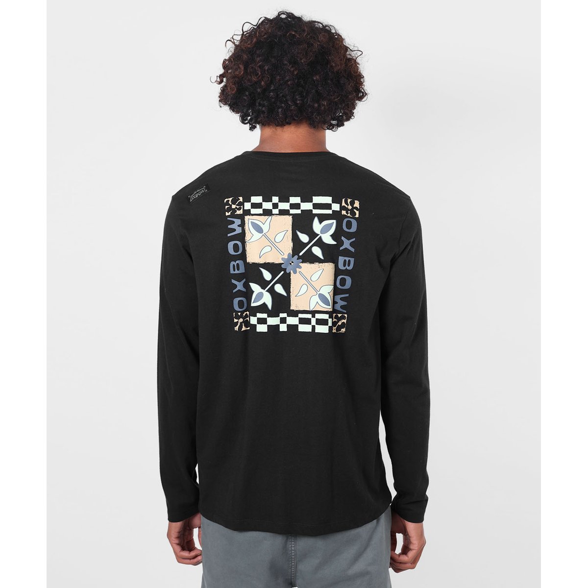 Tee-shirt manches longues TILE black, OXBOW
