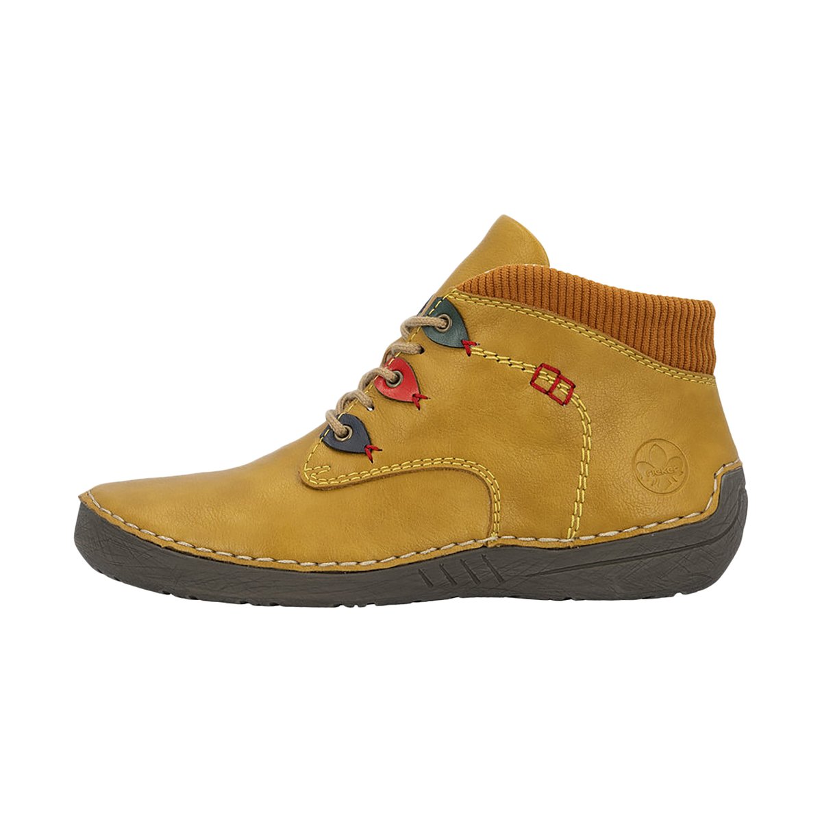 Basket Montante à Lacets Raposa jaune, RIEKER