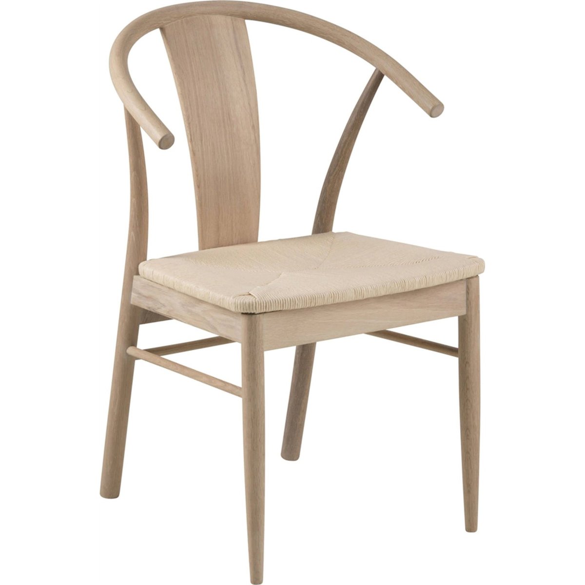 Chaise ABSOLUTNO en bois, Assise tressée chêne huilé clair et assise beige, RECOLLECTION