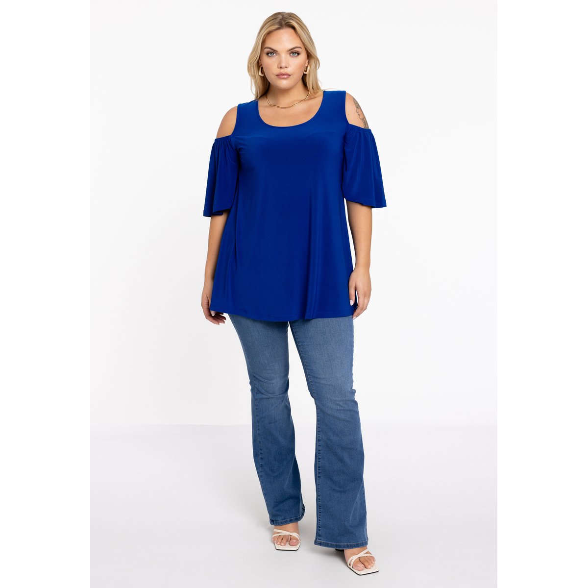 Tunique avec découpe indigo, YOEK