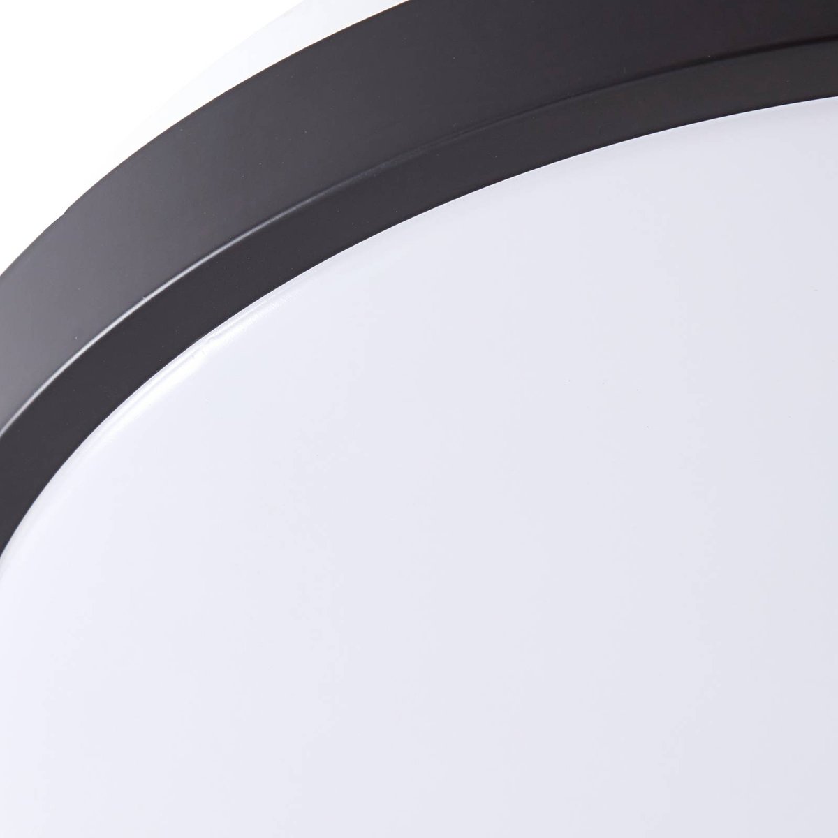Plafonnier en métal moderneLED, Medon noir, blanc, LINDBY