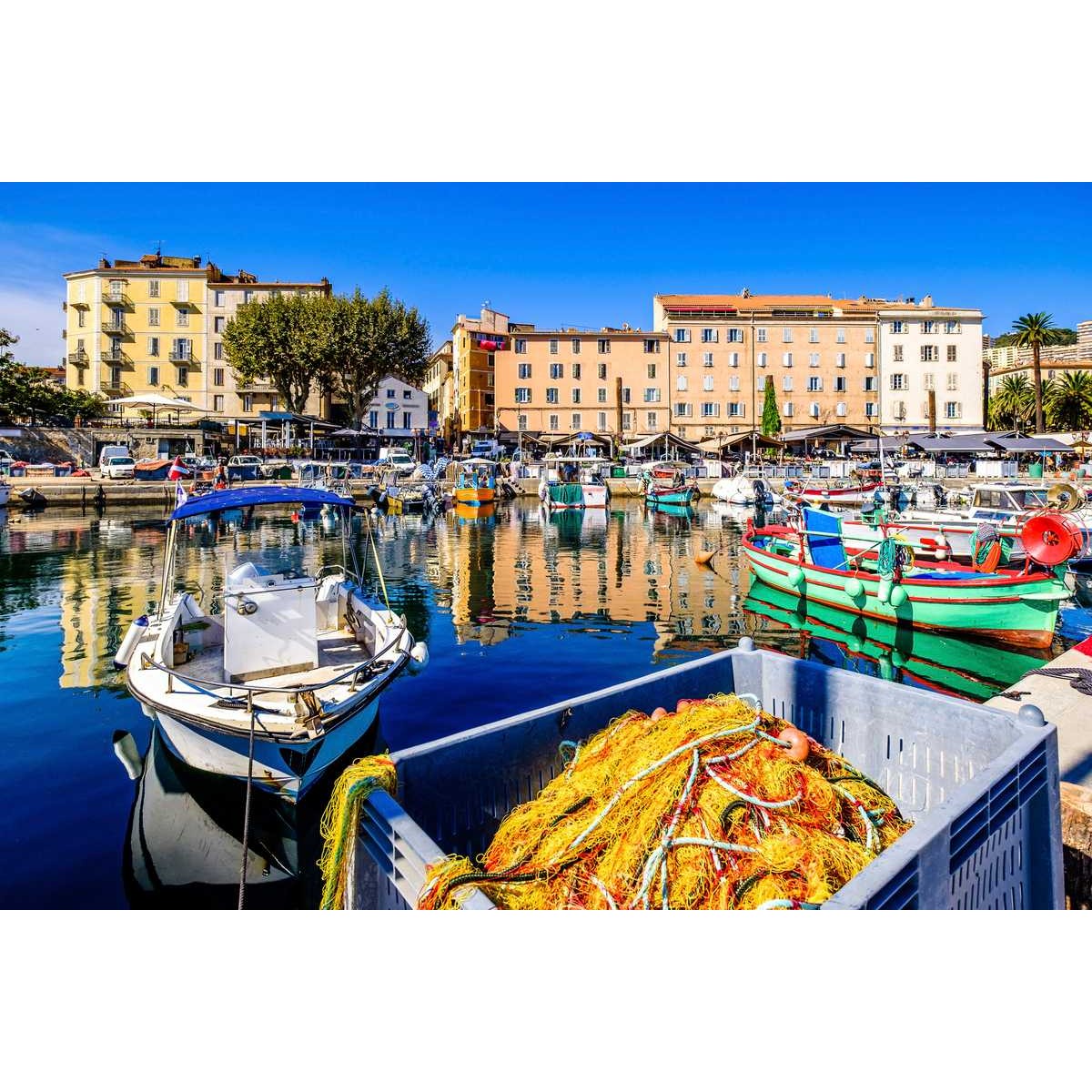 Tableau Mural Port D'ajaccio PORT tableaux sur toile-bleu, CEANOTHE