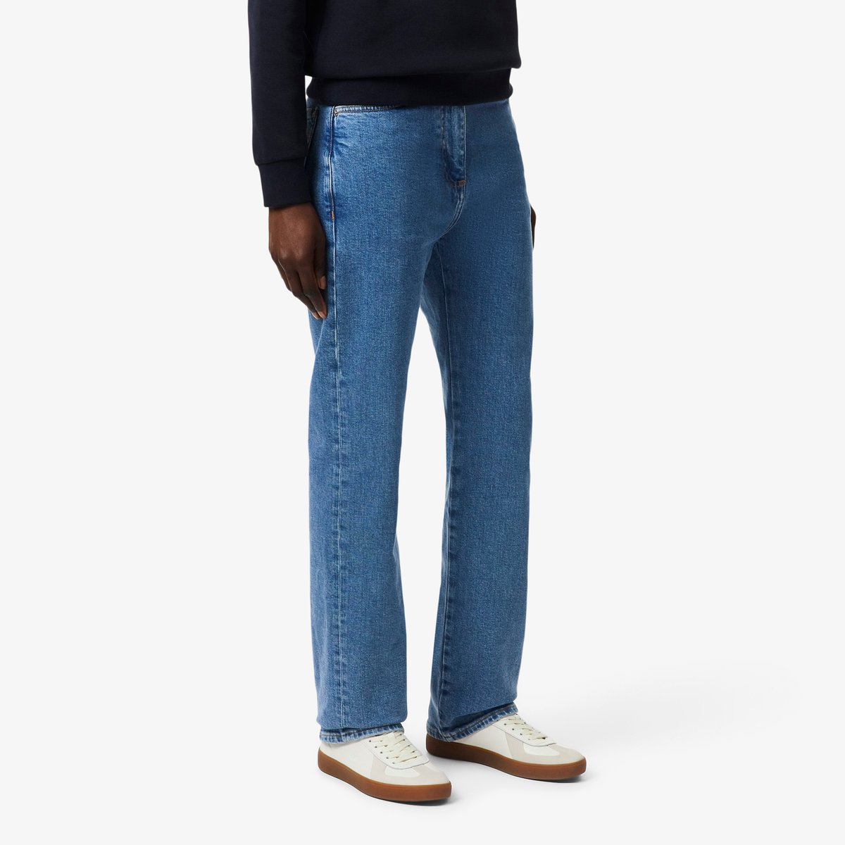 Jean denim taille haute straight fit bleu-36l, LACOSTE