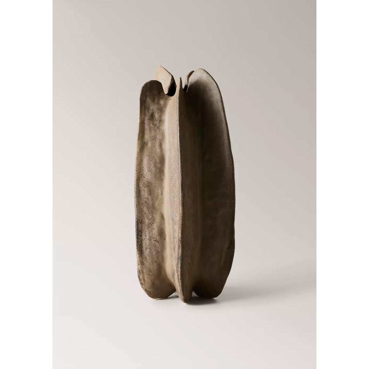 Grand vase en grès organique marron, MANGO HOME