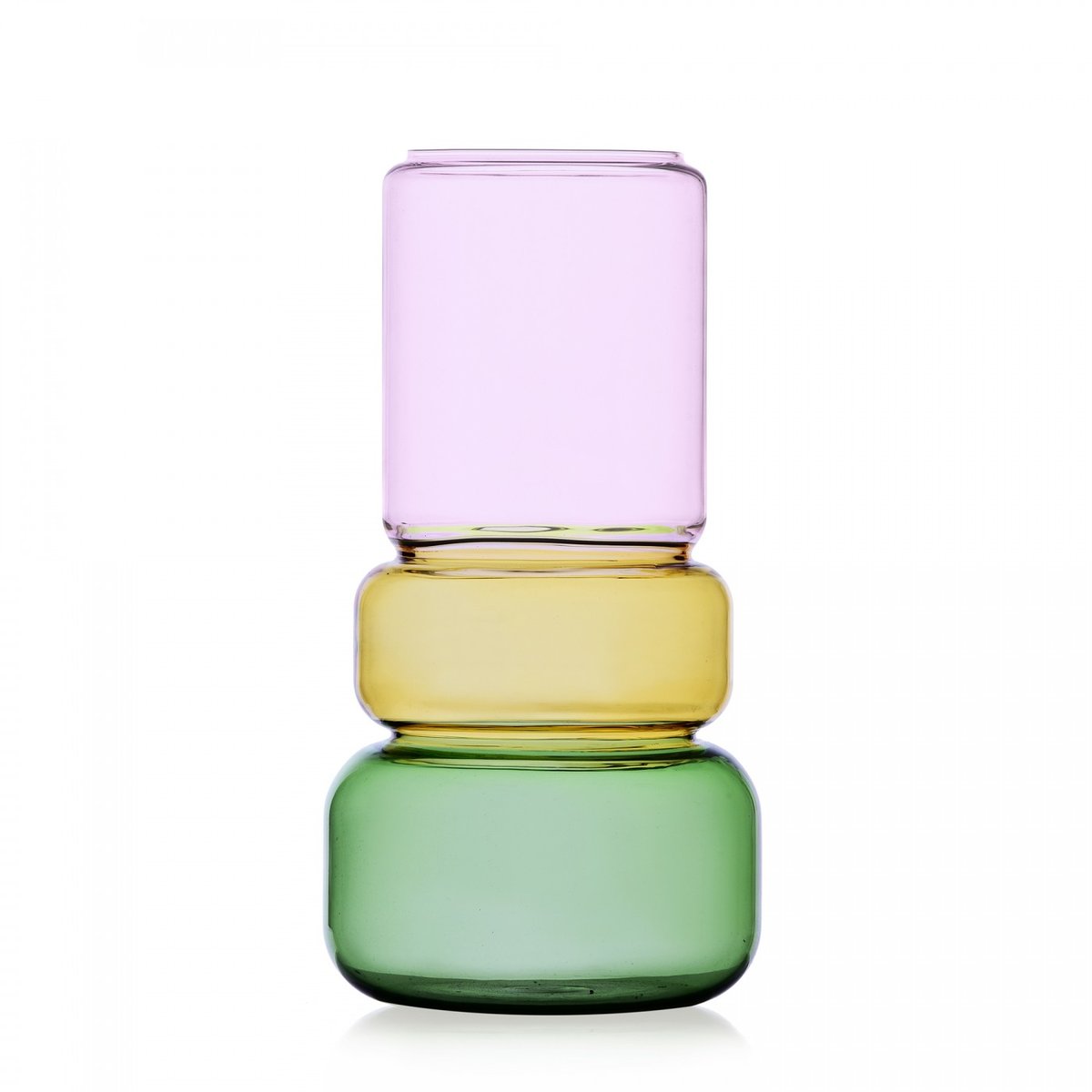Vase Revolve Vert et Rose rose, ambre, vert, ICHENDORF