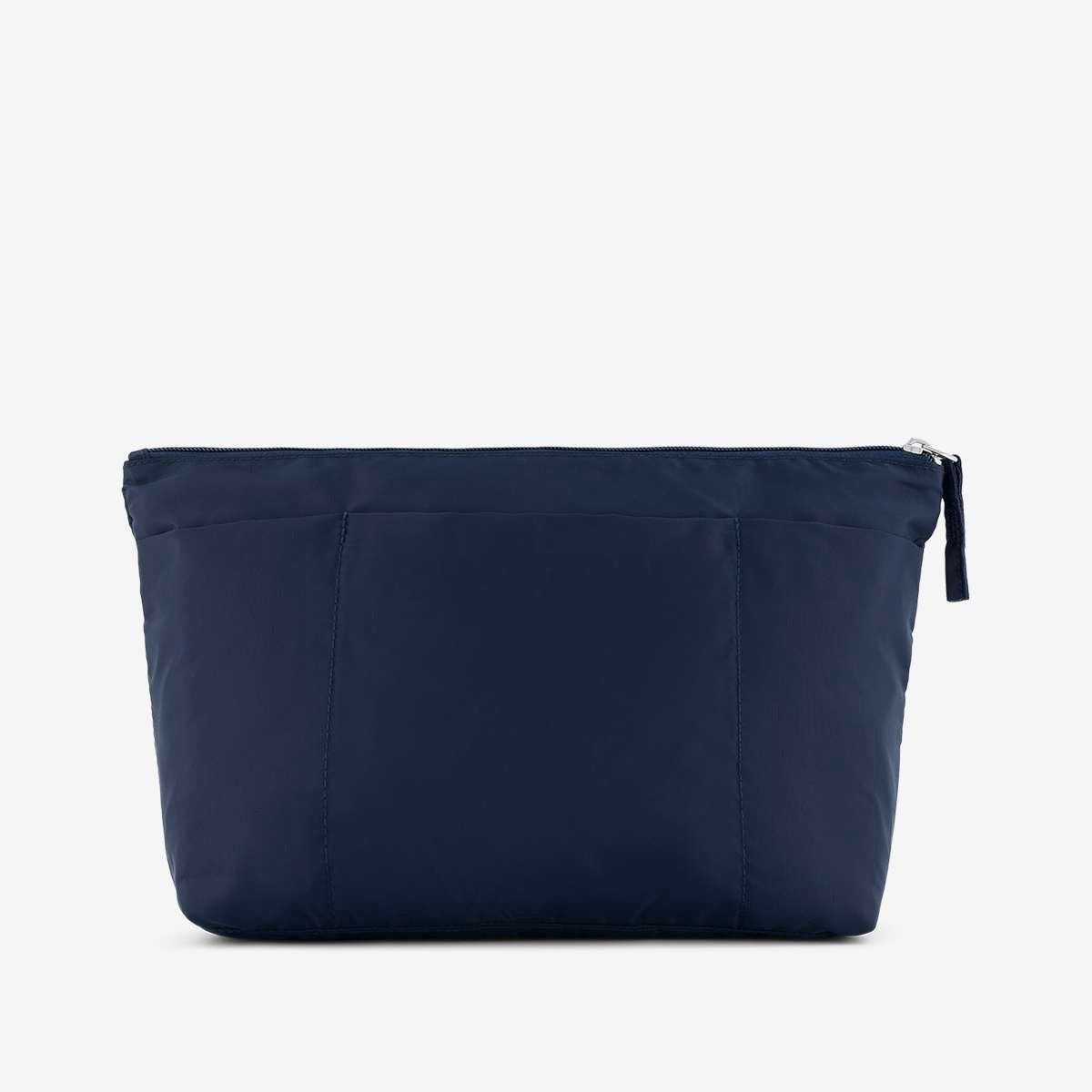 Trousse souple zippée avec poche extérieure en nylon recyclé BEAUTY POCKET marine, BENSIMON