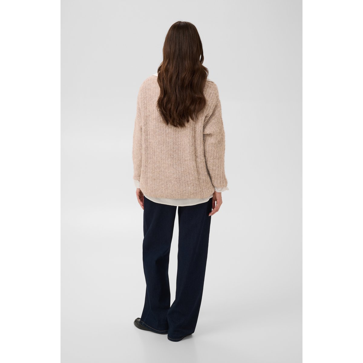 Pullover tricoté beige nomad melange, CULTURE