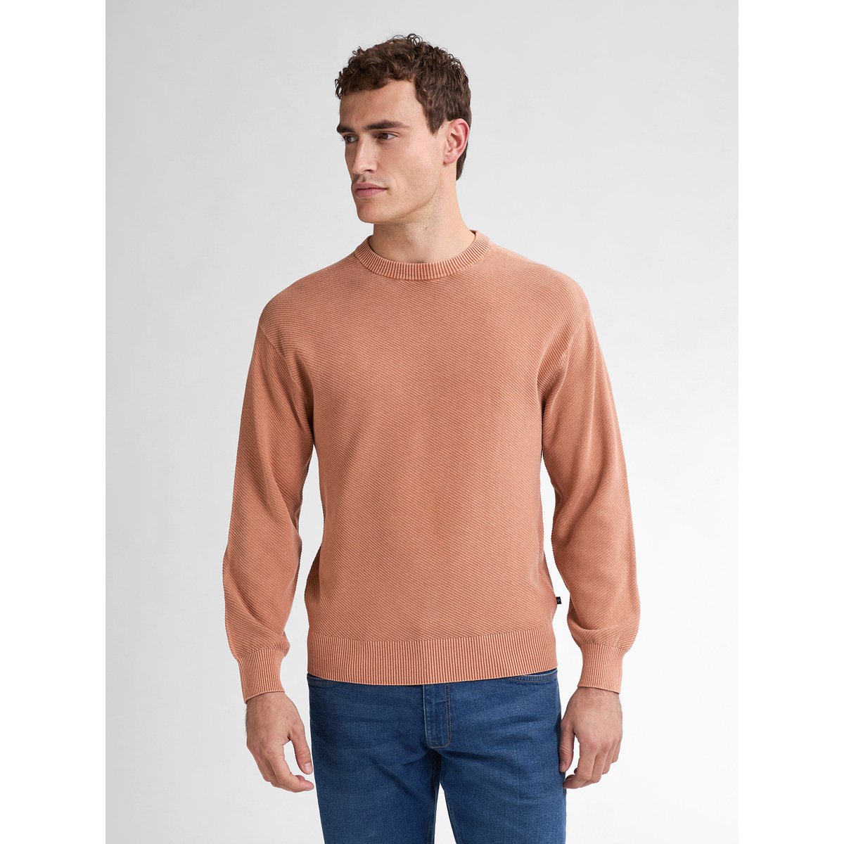 Pull en maille pebbleview rouge dusty peach, PETROL INDUSTRIES