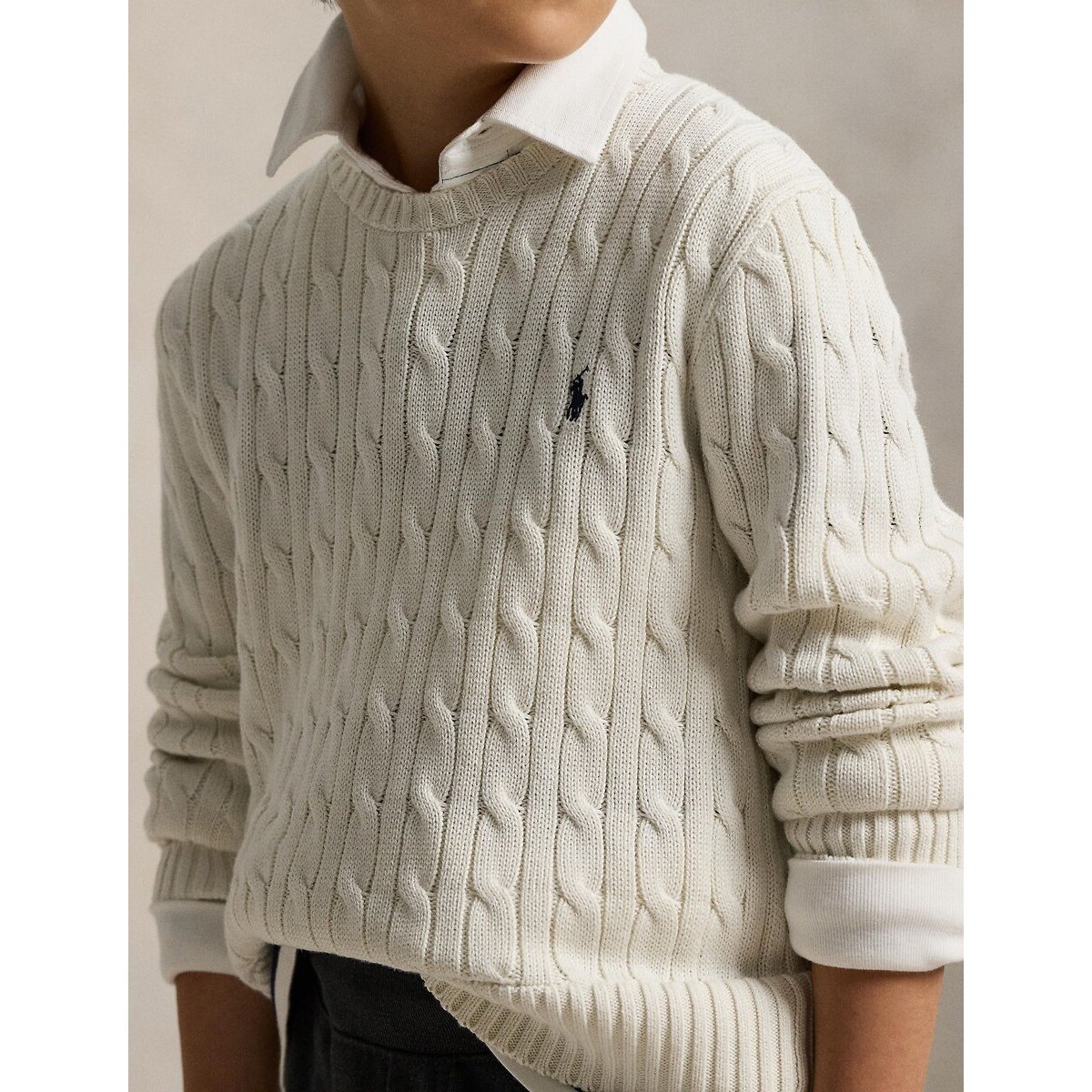 Pull torsadé beige, POLO RALPH LAUREN