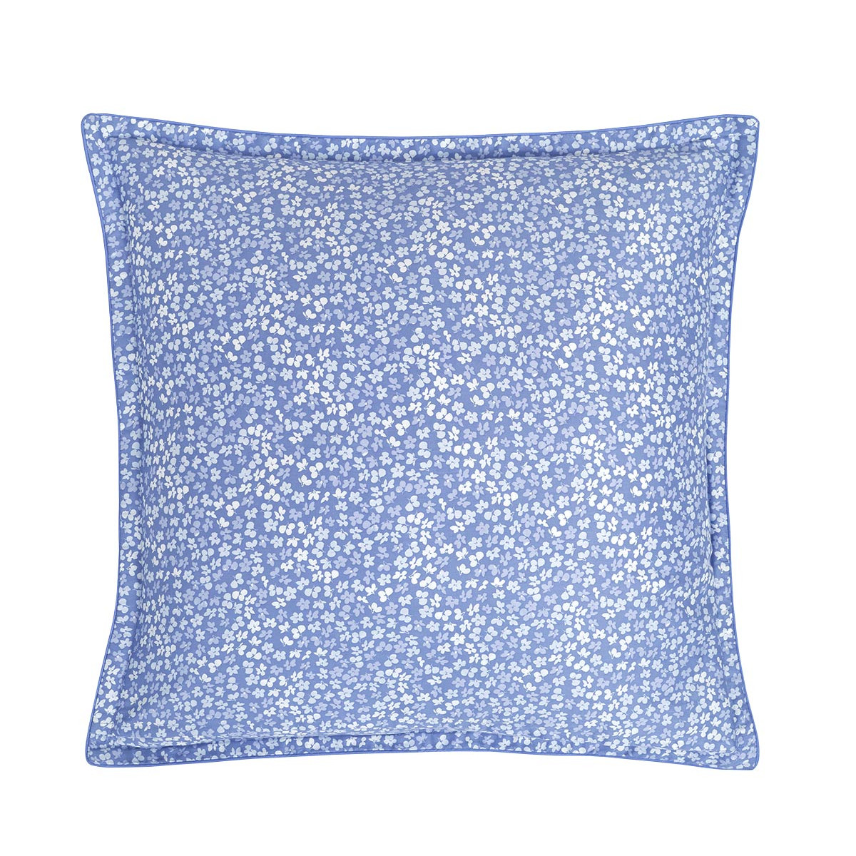 Parure housse de couette satin + 2 taies 65x65 cm IMPATIENCE cobalt, SENSEI MAISON