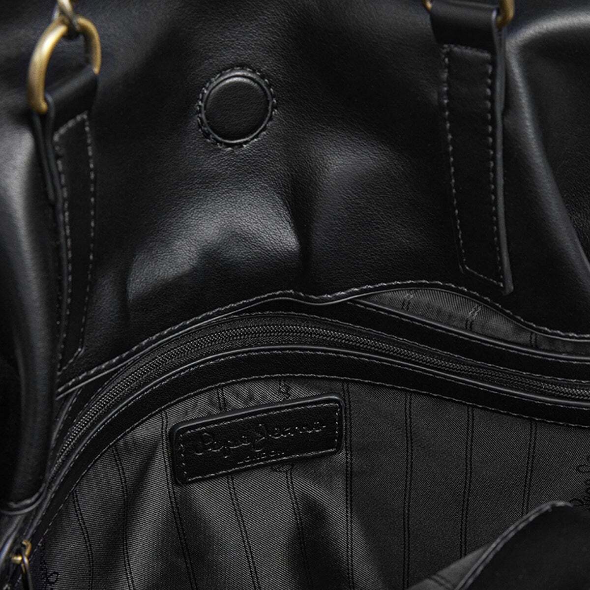 Sac Hobo Effet Cuir noir, PEPE JEANS