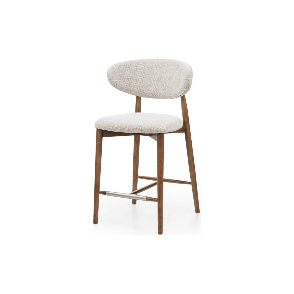 Tabouret de bar collection MIRALI beige et marron chaud, RECOLLECTION