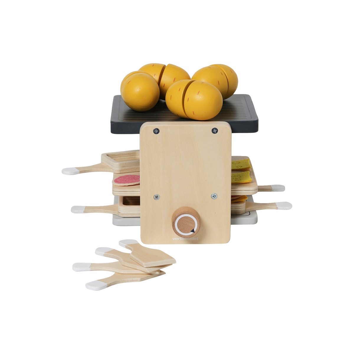 Appareil à raclettes en bois multicolore, VERTBAUDET