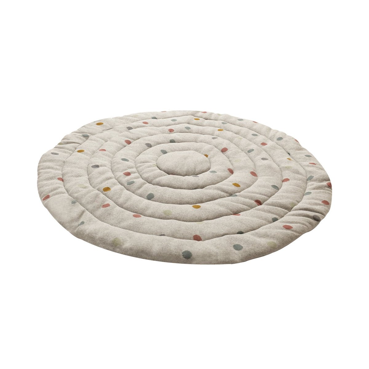 Tapis d’éveil 100% cotton gris à pois, KINDSGUT
