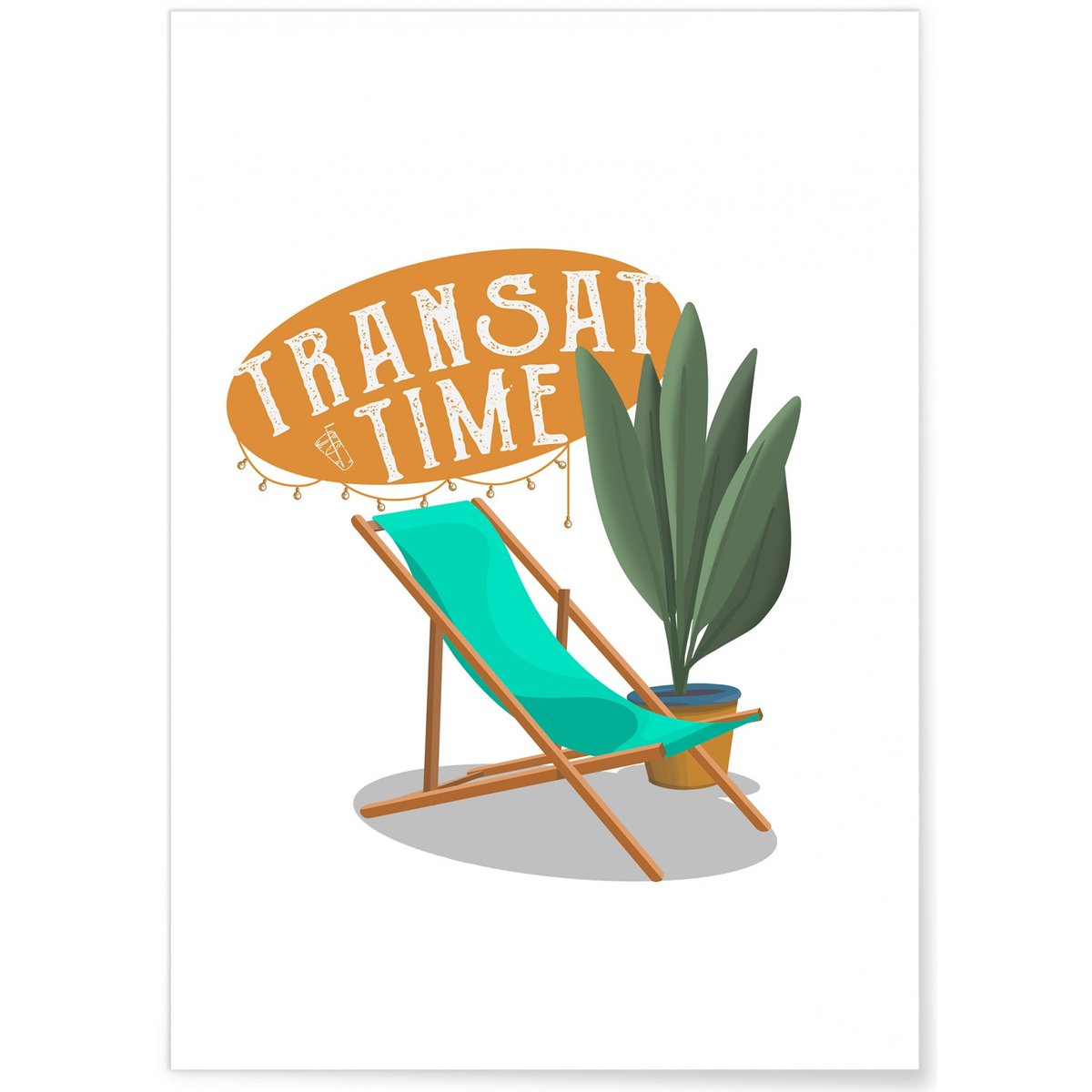 Affiche Transat Time blanc, L'AFFICHERIE