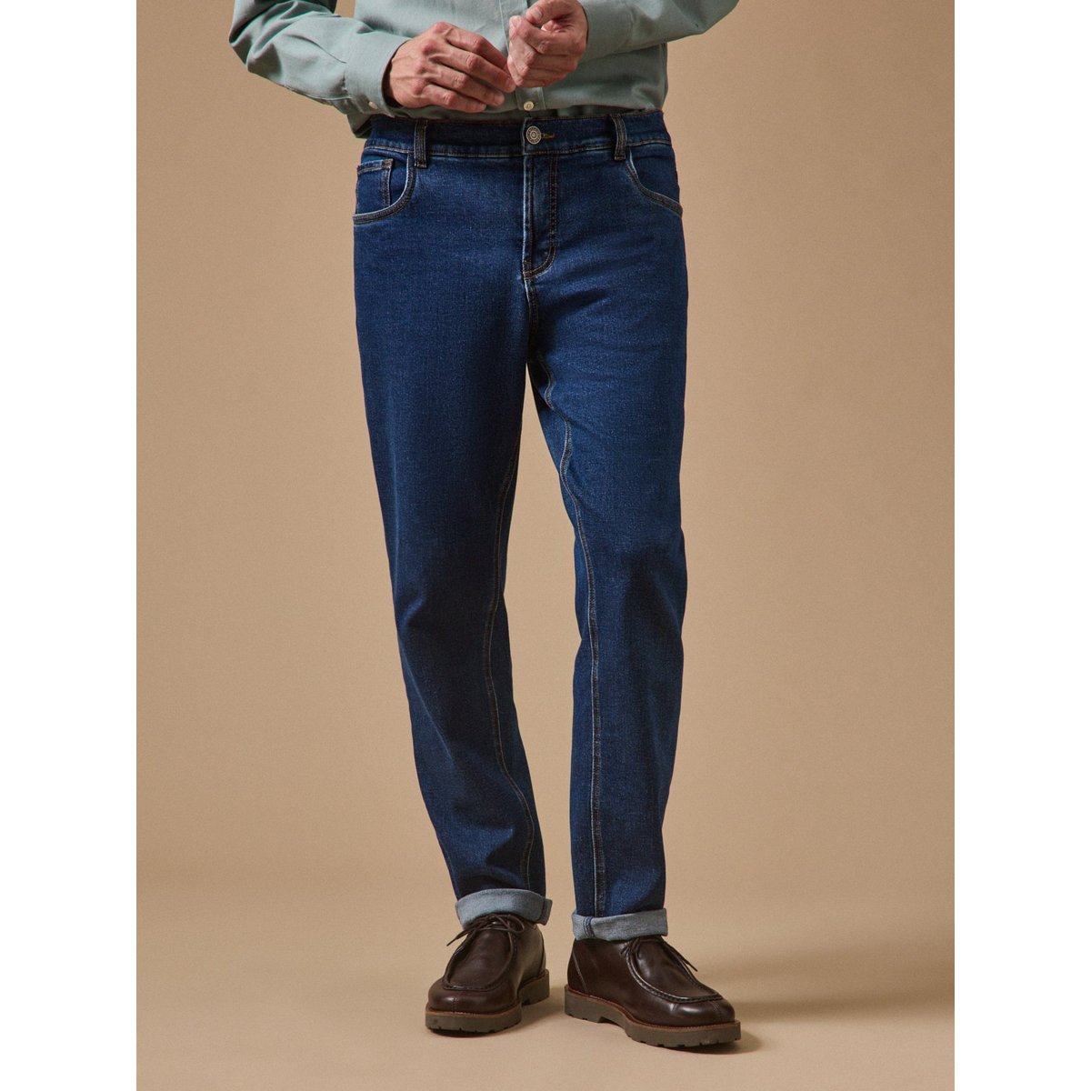 Jean regular  coton biologique denim stone, CYRILLUS