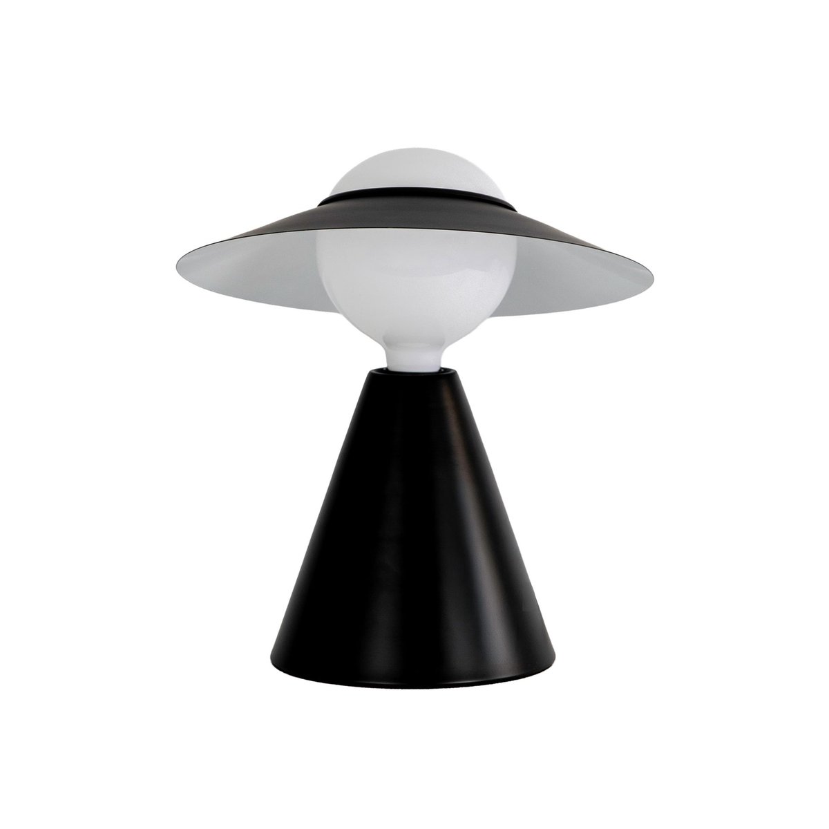 Lampe de table en verre et acier noir | blanc, ANGEL CERDA