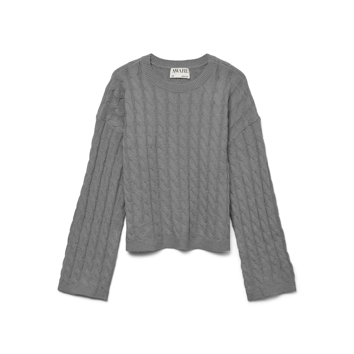 Pull En Maille medium grey melange, VERO MODA