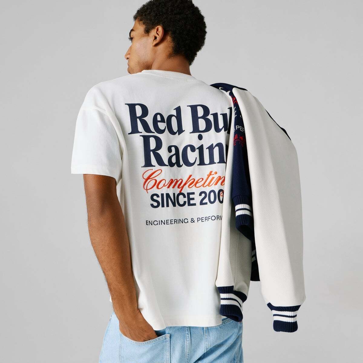 Red Bull Racing T-Shirt À Coupe Large Avec Imprimé Au Dos blanc, PEPE JEANS