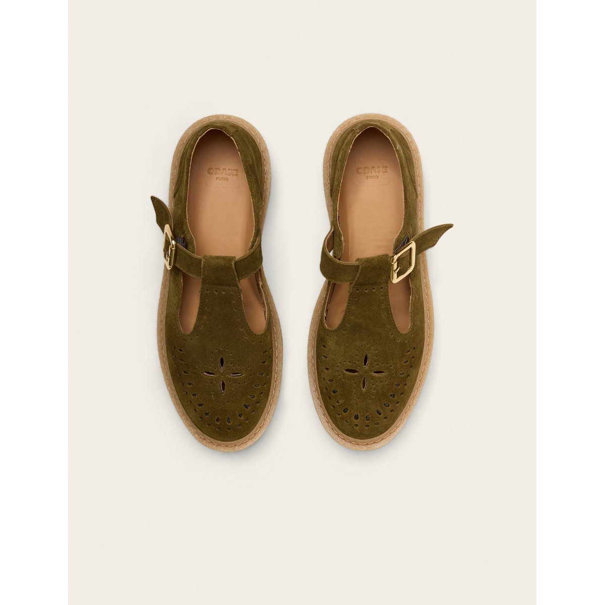 Derbies BAIA suède kaki, ODAJE