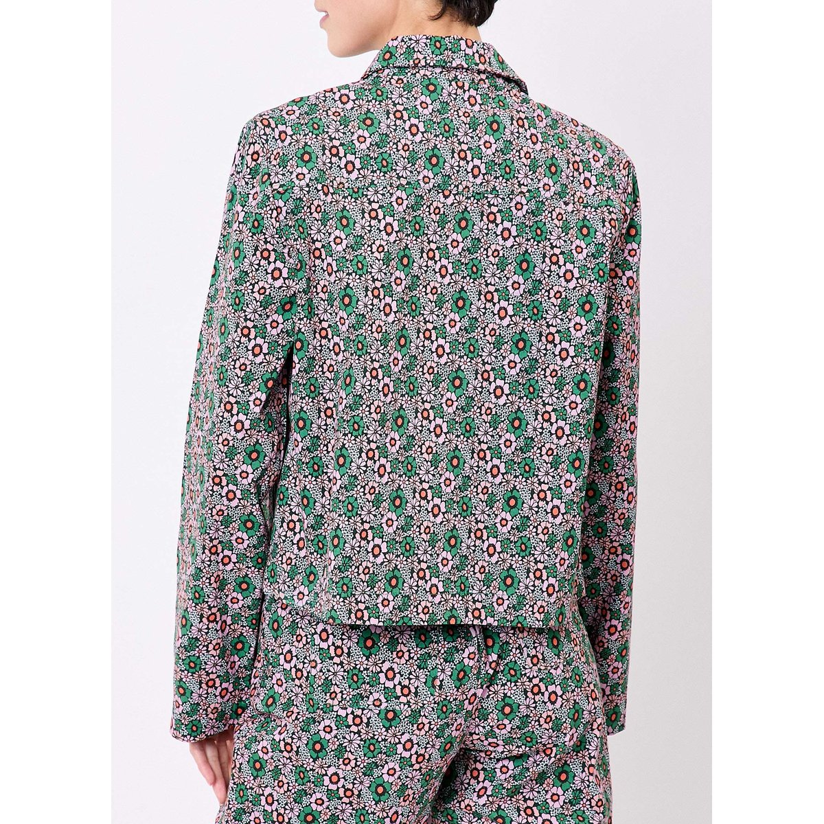 Veste courte coton stretch ALINE vert poppy, PRINCESSE NOMADE