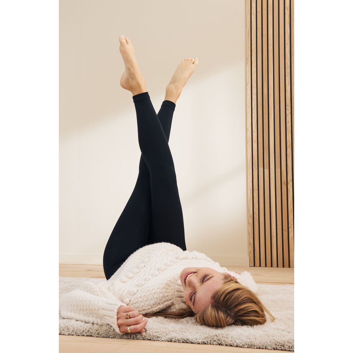Collants sans pieds doublés polaire, lot de 1 noir, NEXT
