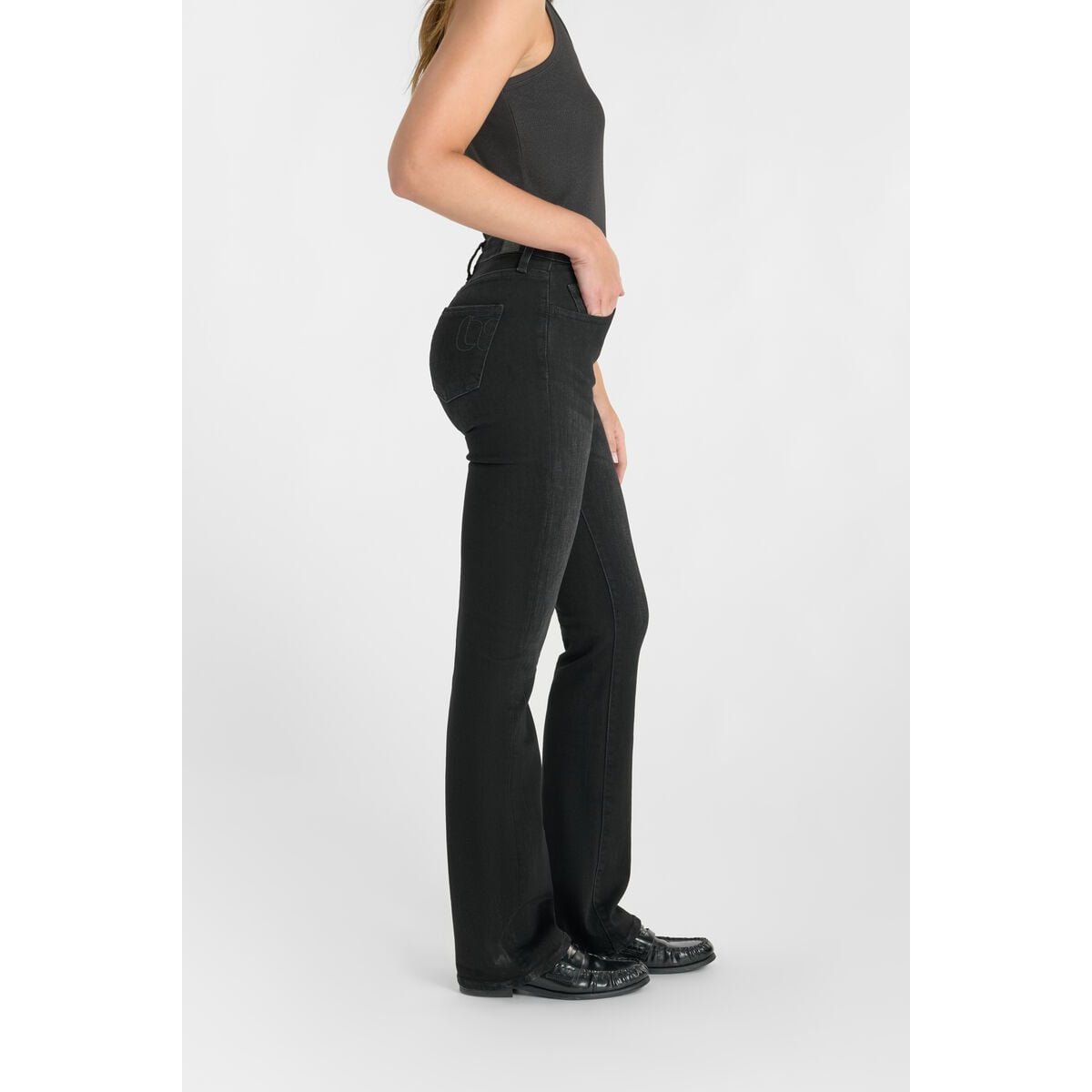 Jeans bootcut POWER bootcut, longueur 34 black / black, LE TEMPS DES CERISES