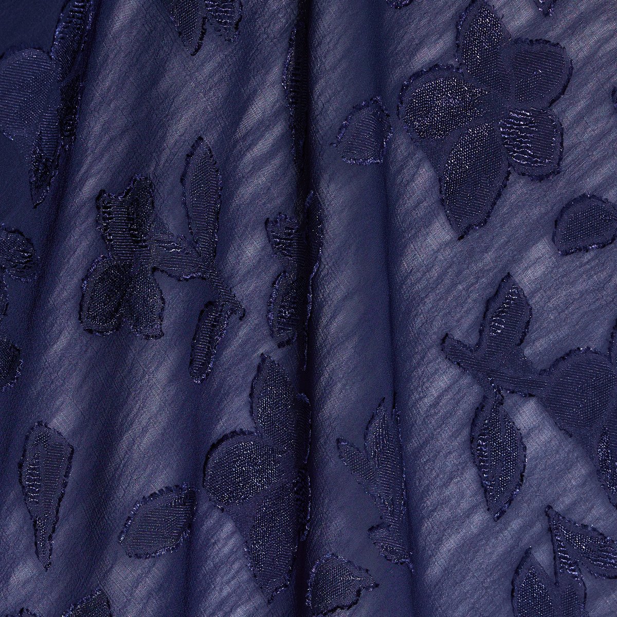 Étole longue broderie floral bleu, GRAIN DE MALICE