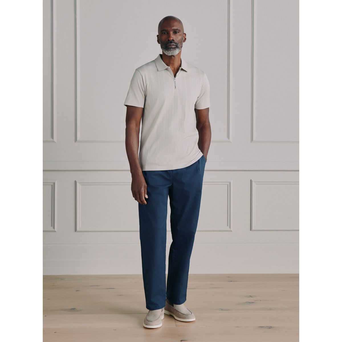 Polo en coton supima n. premium signature naturel, NEXT