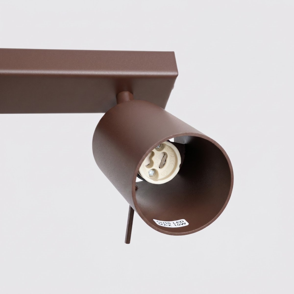Plafonnier Acier Marron GU10 4 RING marron, EDEN