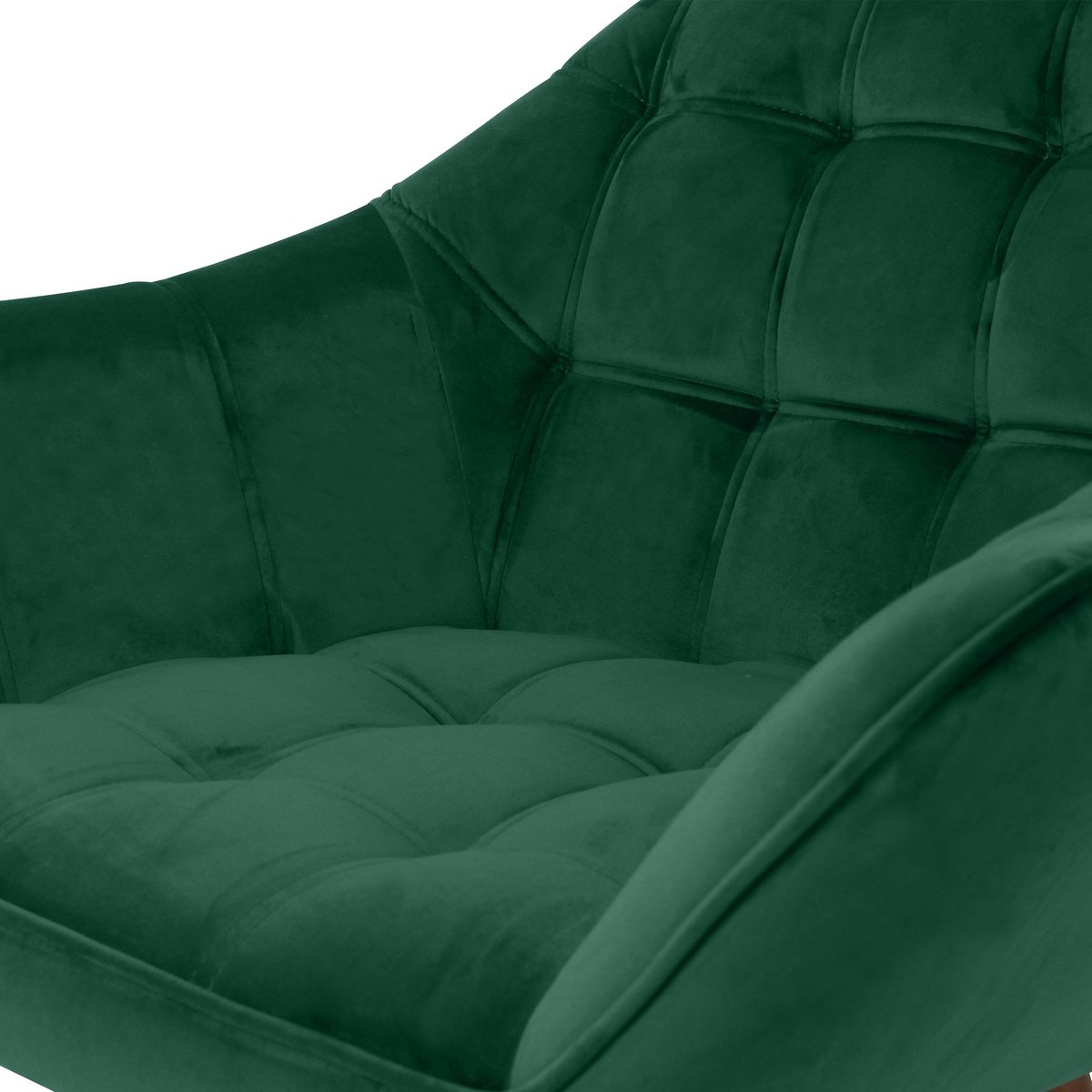 Fauteuil en velours - SIMBA vert foncé, MAISON PAVANE