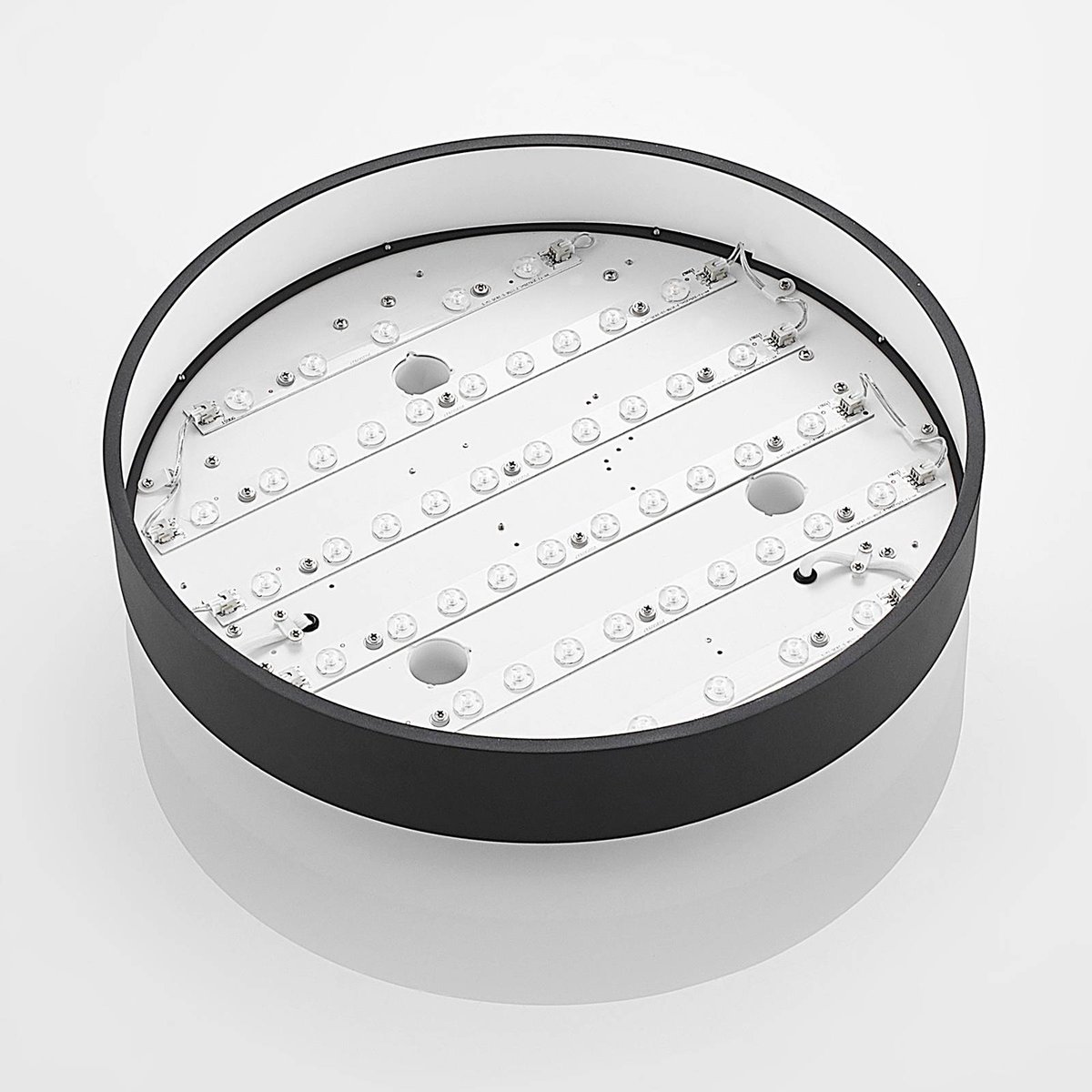 Plafonnier en aluminium moderneLED, Vanida noir, blanc, ARCCHIO