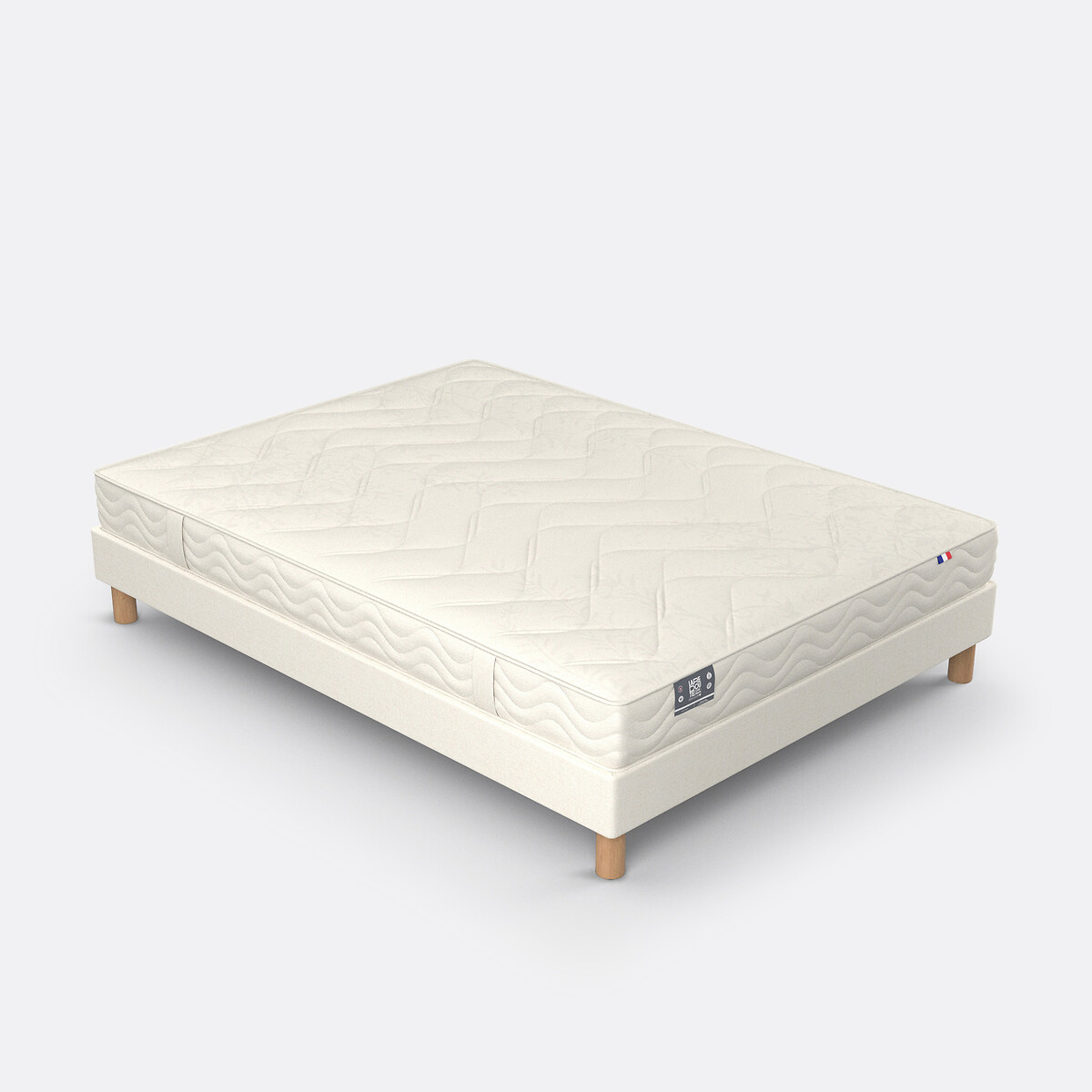 Matelas Origine latex végétal, 5 zones, soutien ferme, accueil ferme ecru, LA REDOUTE INTERIEURS