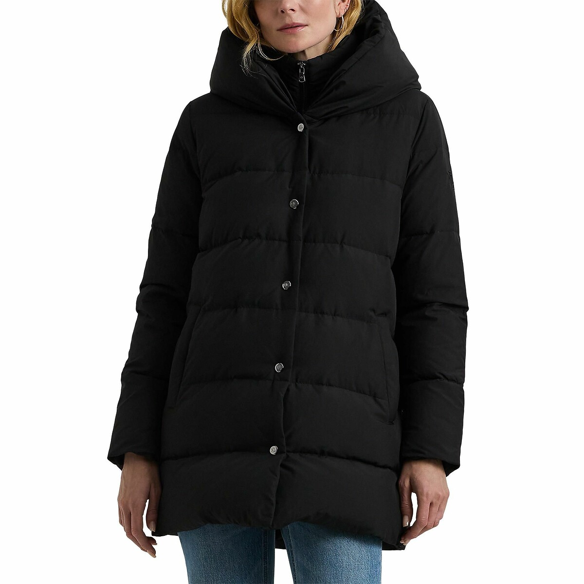 Doudoune mi longue à capuche noir, LAUREN RALPH LAUREN