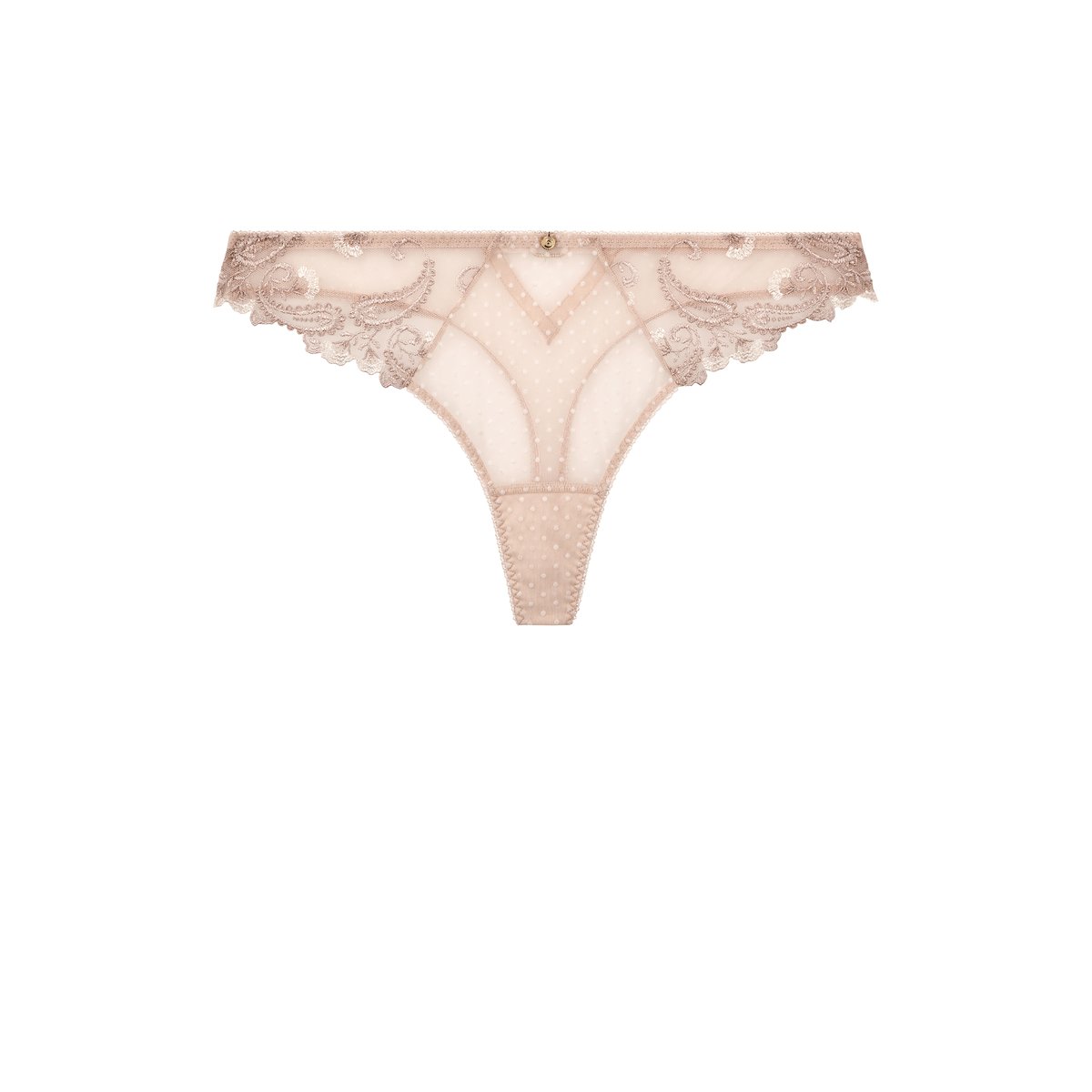 Tanga Velvet Memories beige, AUBADE