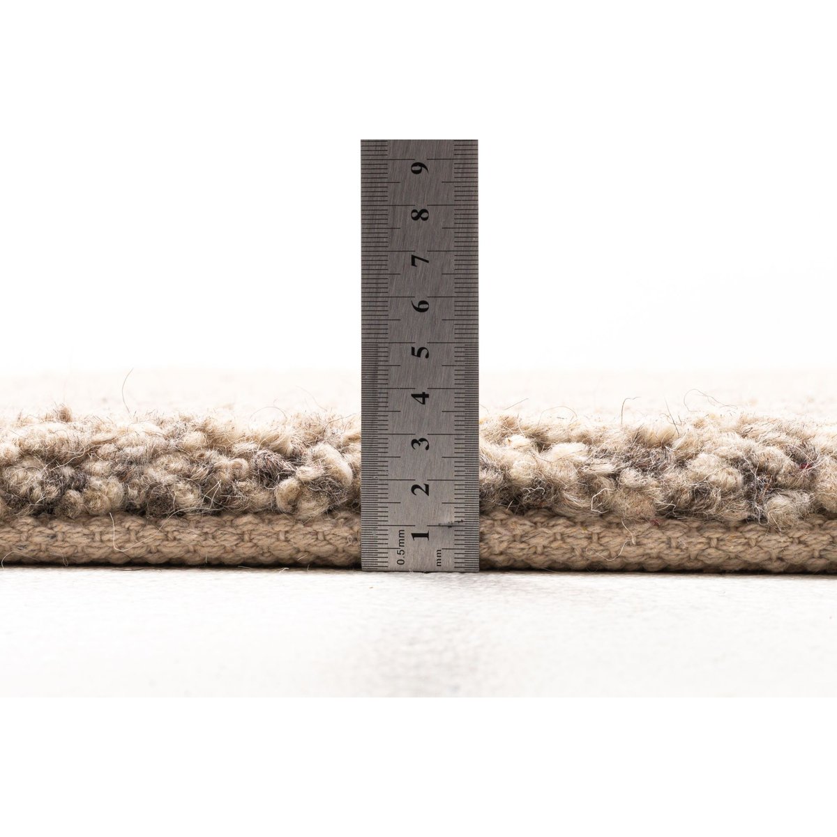 Tapis en laine vierge noué à la main gris, THEKO