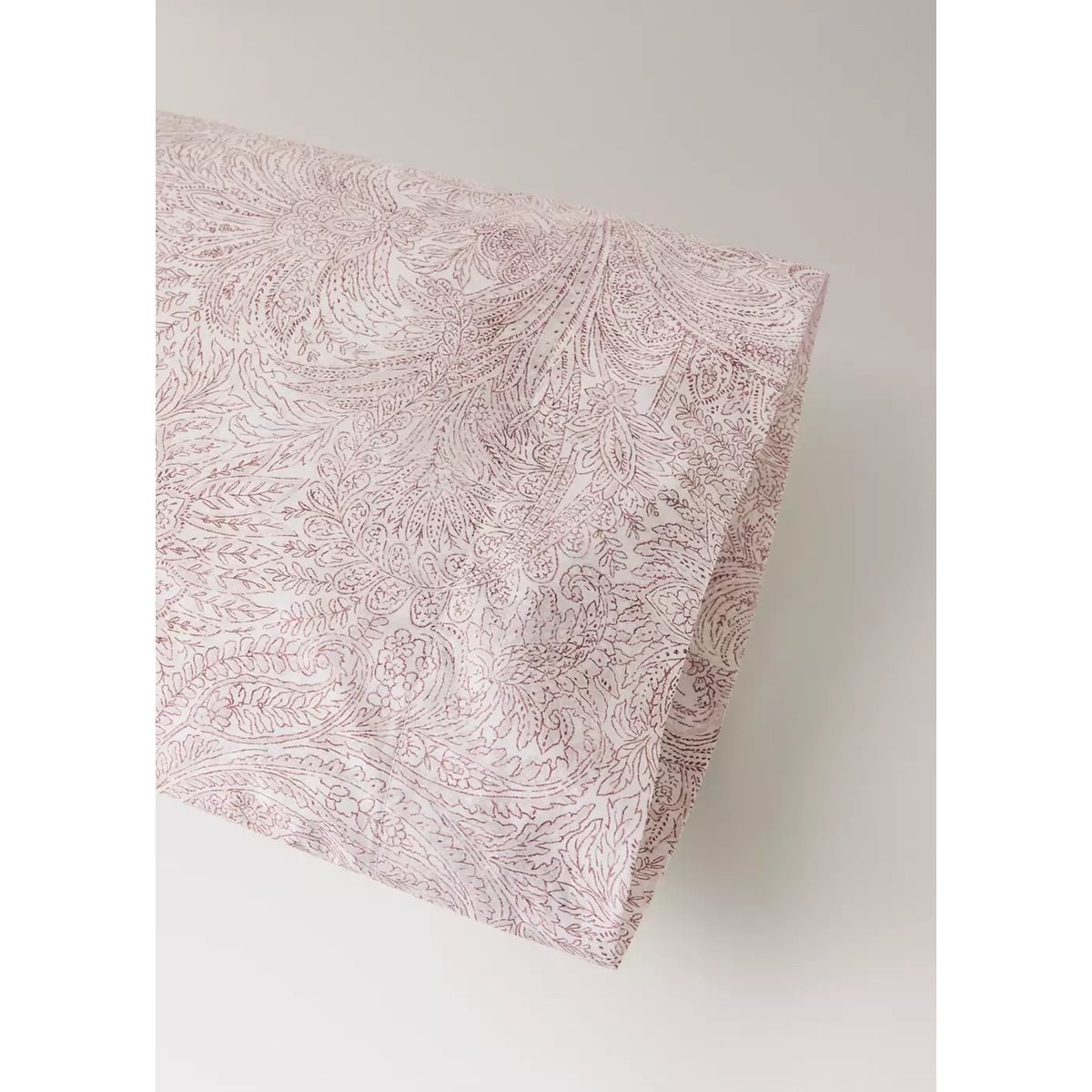 Housse de coussin en coton 200 fils imprimé floral 45 x 110 cm cognac, MANGO HOME