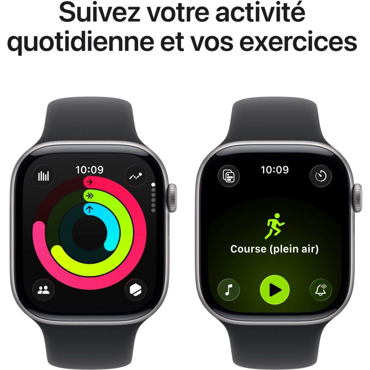 Montre connectée 46mm Alu Gris / Noir Serie 11 M/L Cellular gris, APPLE