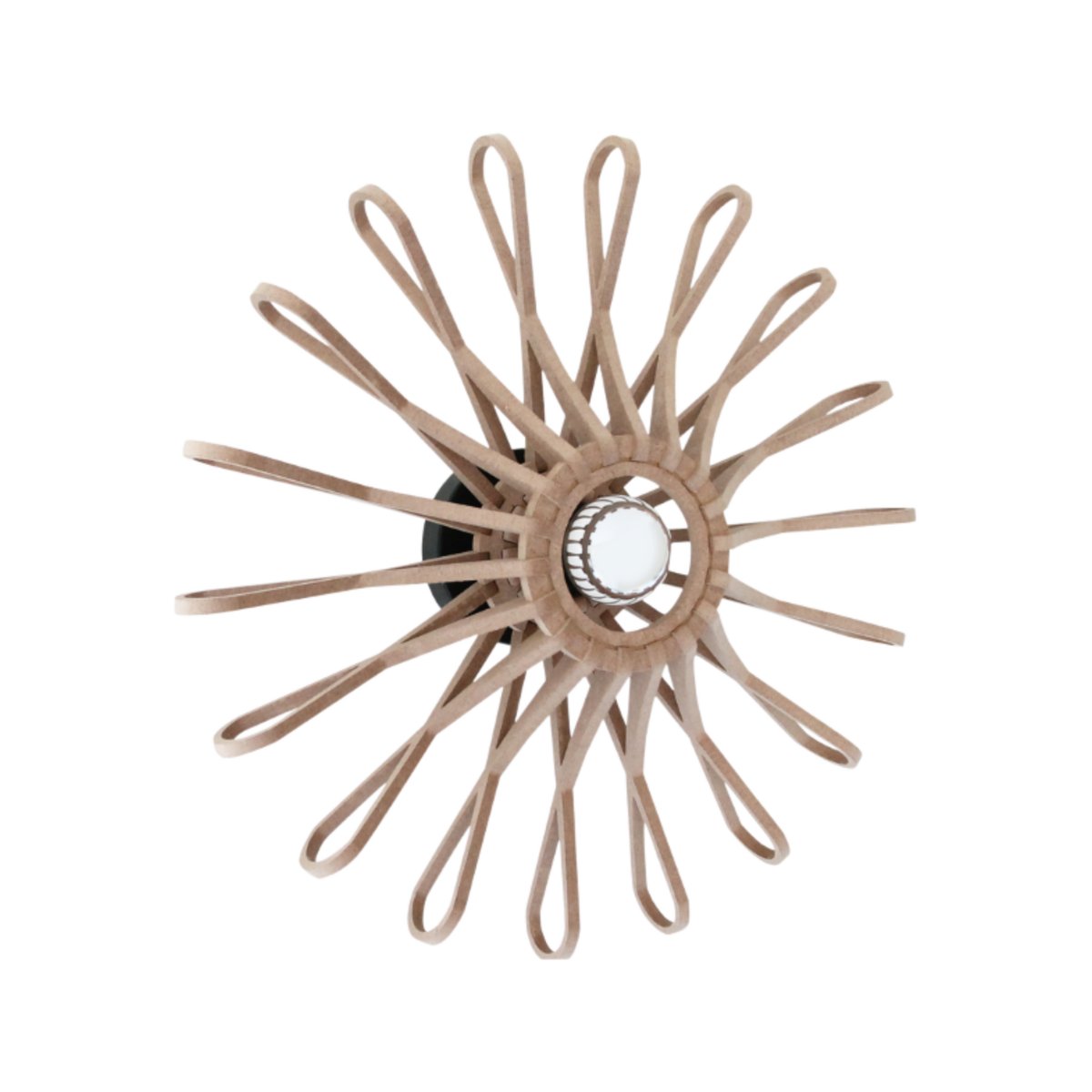 Applique Fleur D47 cm bois clair, CAMIF
